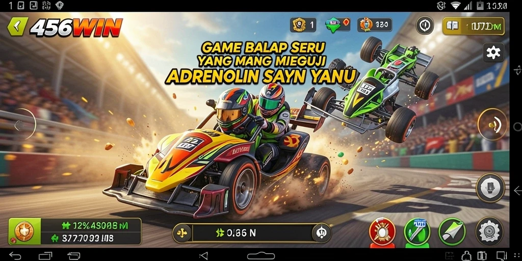 Tangkapan layar gameplay yang menampilkan aksi balap seru di 456WIN.