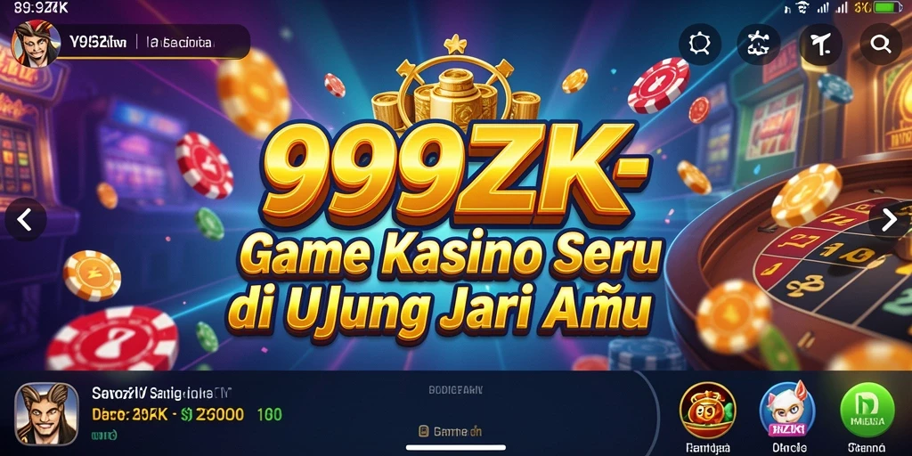 Tampilan gameplay seru di 999ZK dengan pengaturan kasino yang menakjubkan.