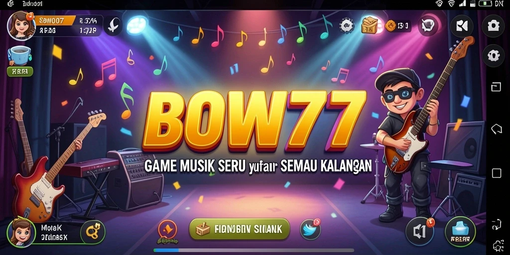 Tampilan gameplay BOWO77 dengan interaksi musik yang menarik.