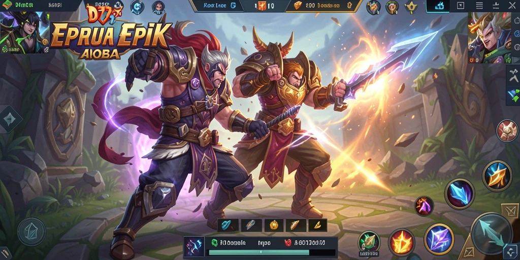 Tampilan menarik dari gameplay D73 dalam arena MOBA.