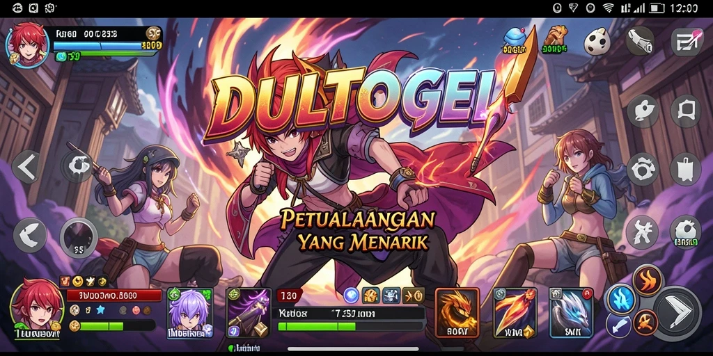 Tampilan gameplay DULTOGEL dengan karakter Anime yang dinamis.