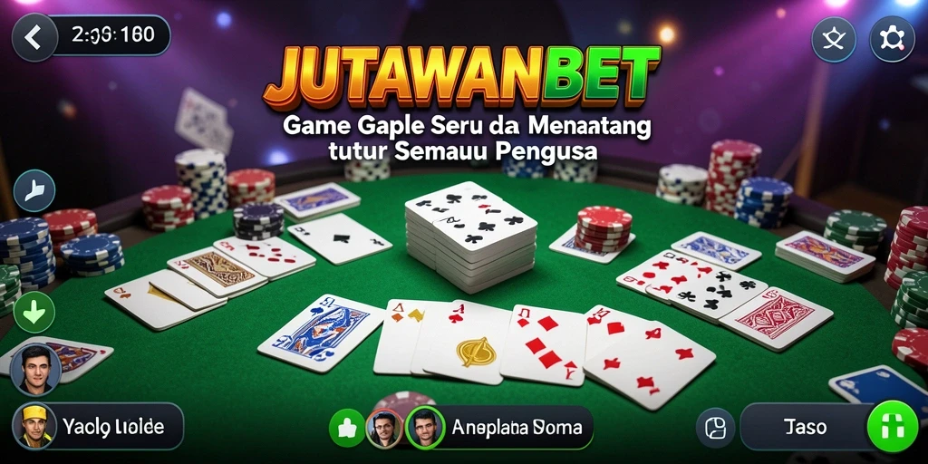 Menampilkan gameplay seru dari permainan Gaple.