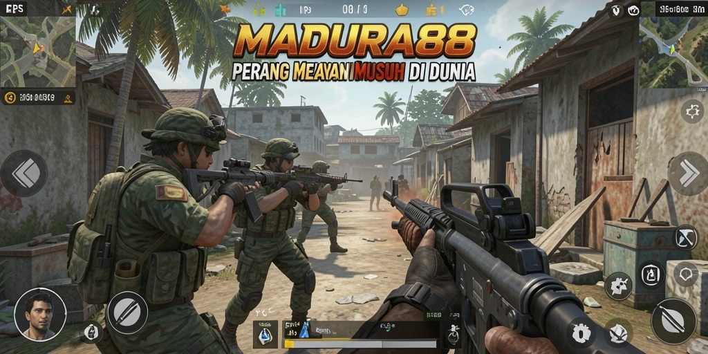 Tampilan aksi menarik dari gameplay FPS MADURA88.