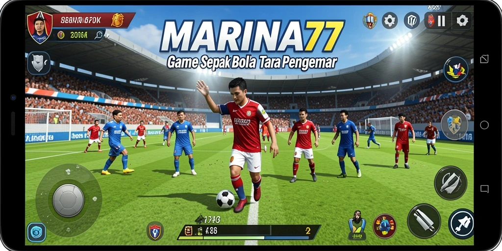 Tampilan menegangkan pertandingan sepak bola di MARINA77.