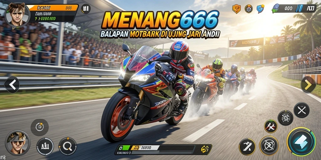 Tampilan gameplay MENANG666 yang mendebarkan dan penuh aksi balap motor.