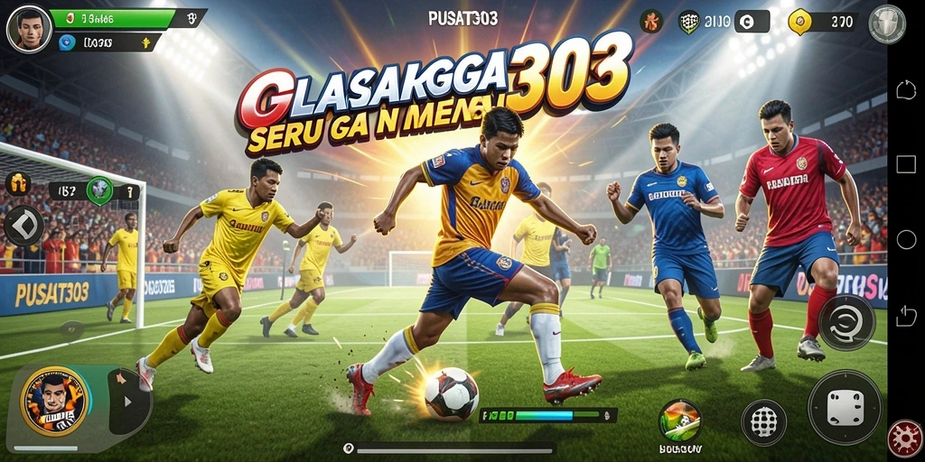 Gameplay PUSAT303 dengan aksi olahraga yang seru dan mendebarkan.
