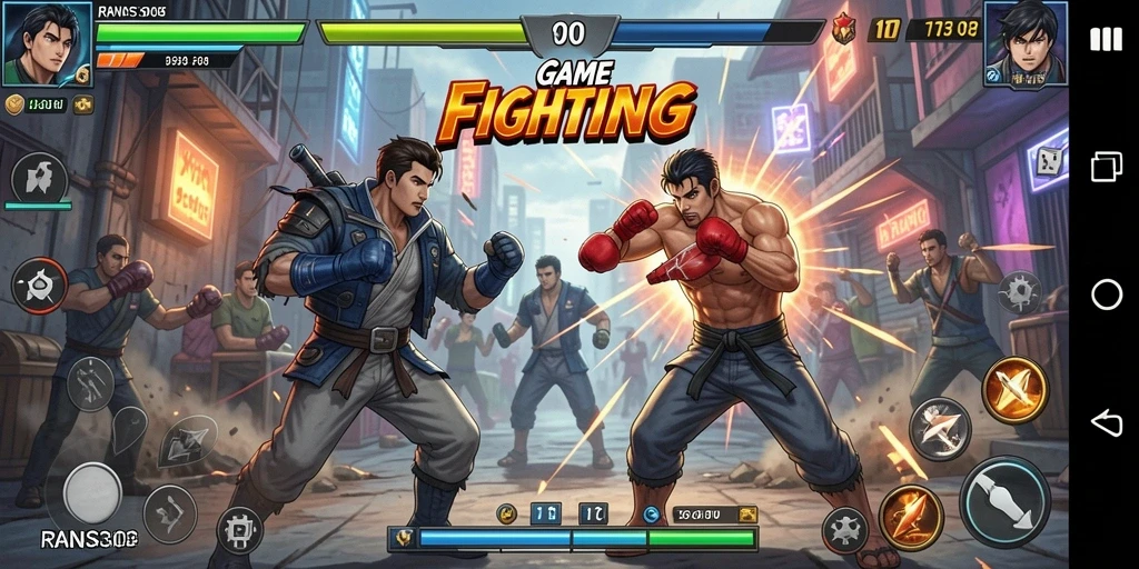Tampilan seru pertarungan dalam game RANS303 dengan berbagai karakter.