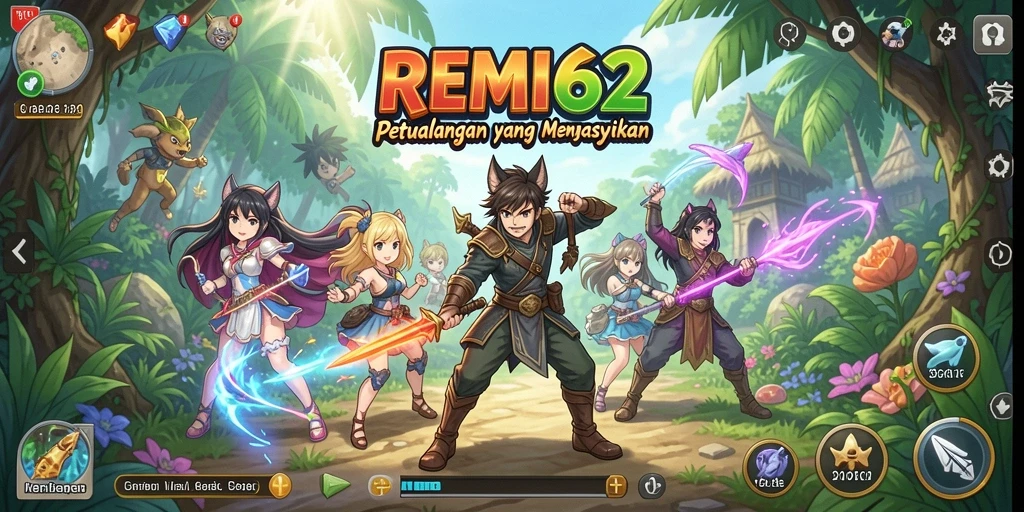 Screenshot yang menampilkan karakter anime dalam aksi seru.