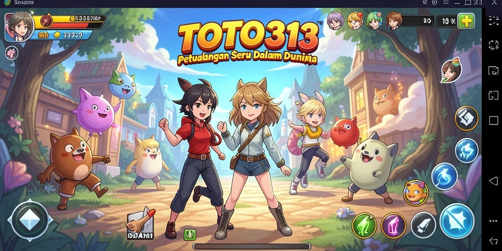 Screenshot TOTO313 menampilkan aksi seru dalam pertarungan Anime.