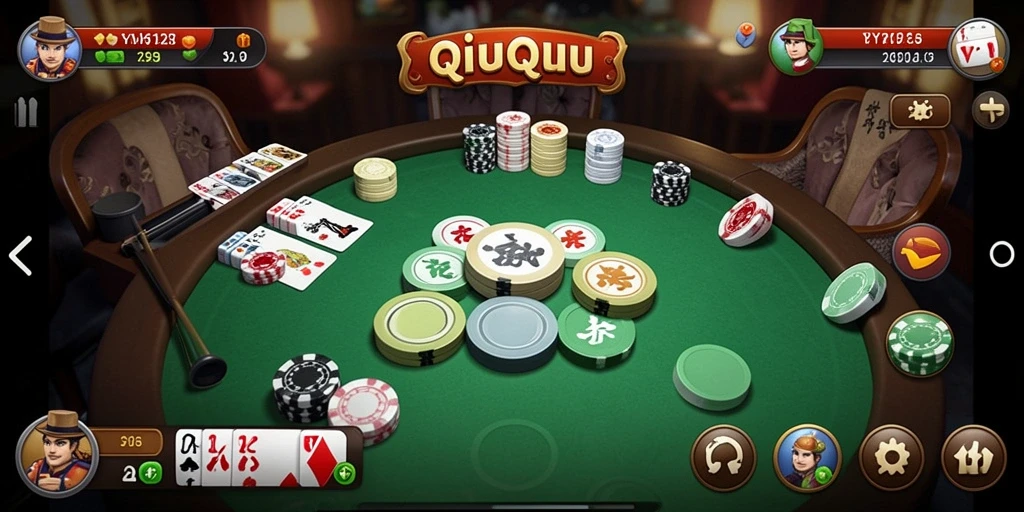 Screenshot gameplay YY123 menampilkan keseruan bermain QiuQiu.