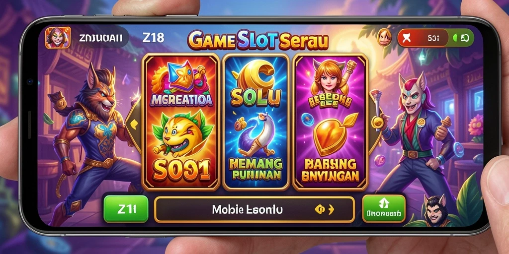 Tampilan gameplay seru dari Z18 dengan berbagai pilihan Slot.