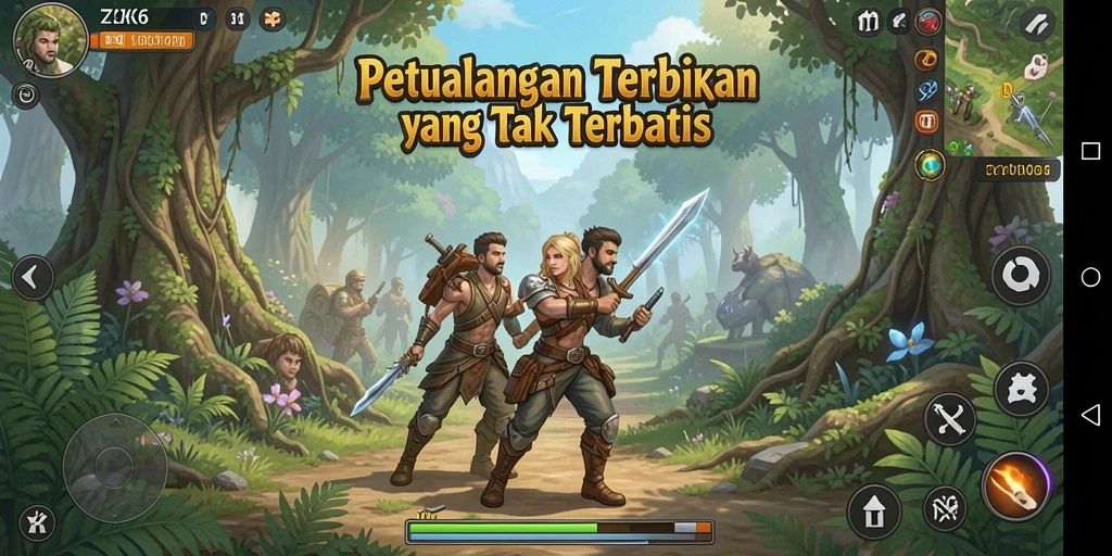 Screenshot <strong>ZK6</strong> menampilkan aksi eksplorasi yang mendebarkan dalam dunia terbuka.